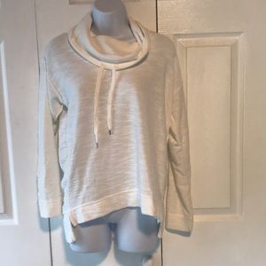 Cowl Neck White Pullover